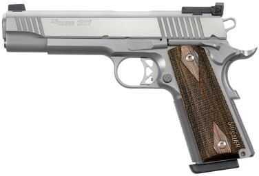 Sig Sauer 1911 Traditional 9mm Luger 5" Barrel 10 Round Stainless Steel Hogue Semi Automatic Pistol 1911T9SME